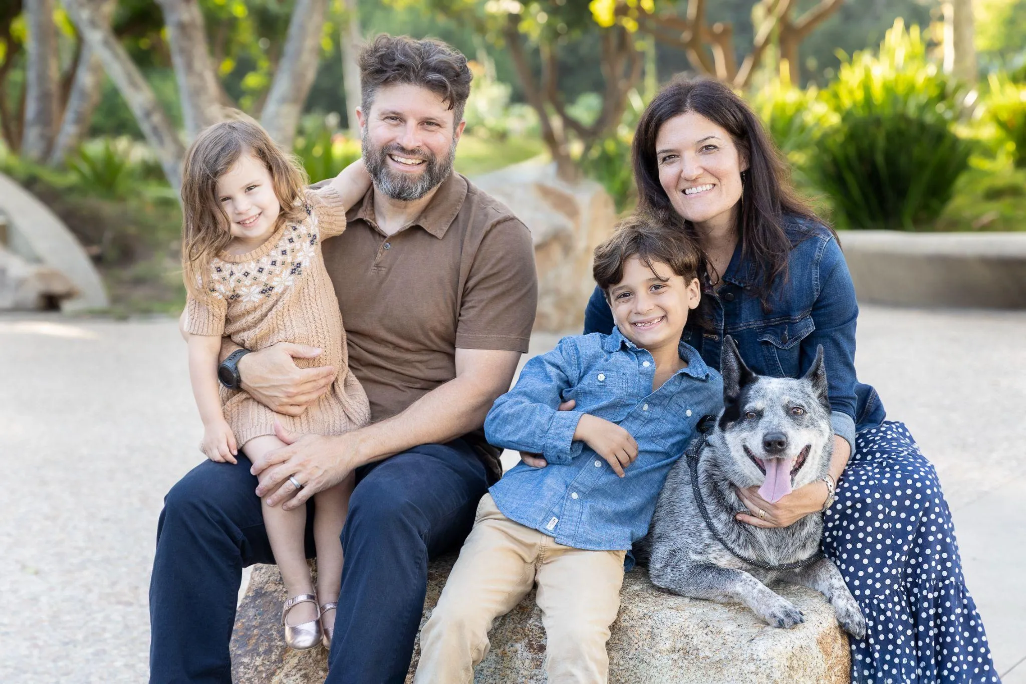 Heather Thomason with her family and their dog